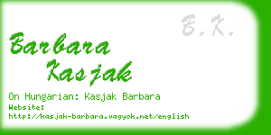 barbara kasjak business card